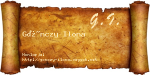 Gönczy Ilona névjegykártya